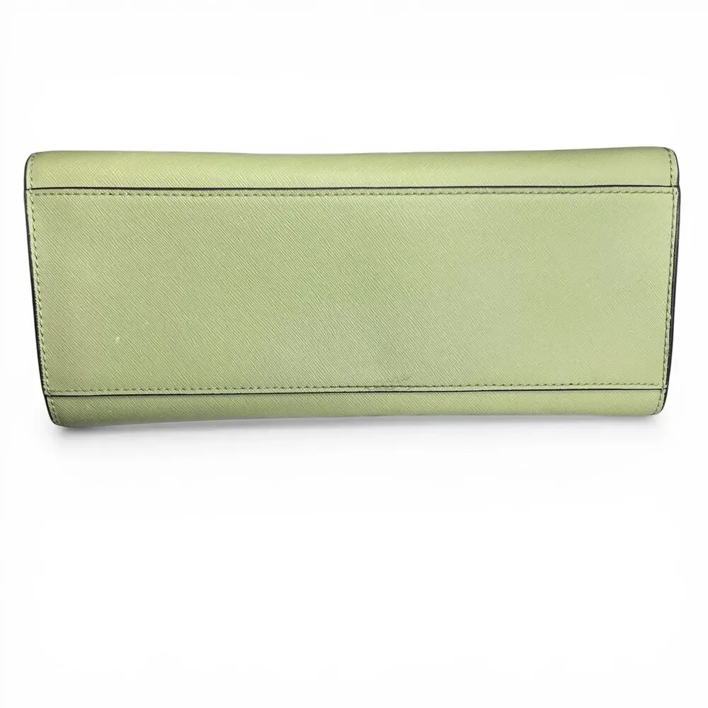 Michael Kors Carmen Medium Color-Block Belted Satchel Light Sage Mint - Picture 3 of 6